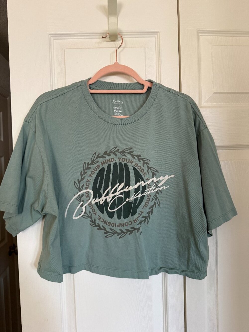 Buffbunny Build Crop Tee - Arctic Moss